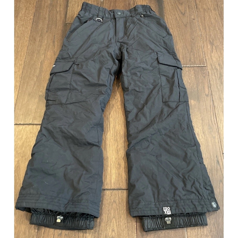 Child's Roxy Size XS Girls Ski Pants Black Snow Pants